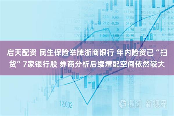启天配资 民生保险举牌浙商银行 年内险资已“扫货”7家银行股 券商分析后续增配空间依然较大