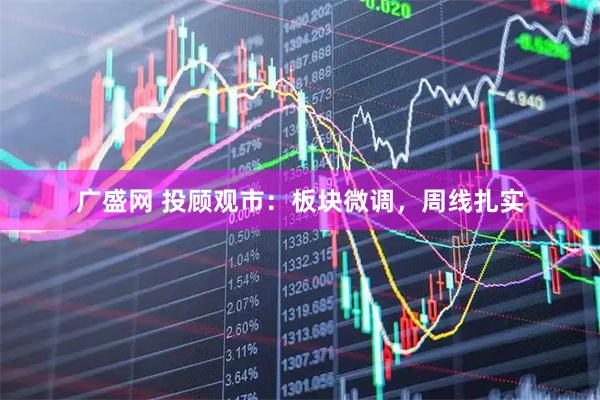 广盛网 投顾观市：板块微调，周线扎实